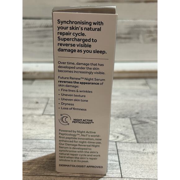 No7 Future Renew Damage Reversal Night Serum ~ Full size 0.84 fl oz ~ NEW SEALED - Picture 2 of 7